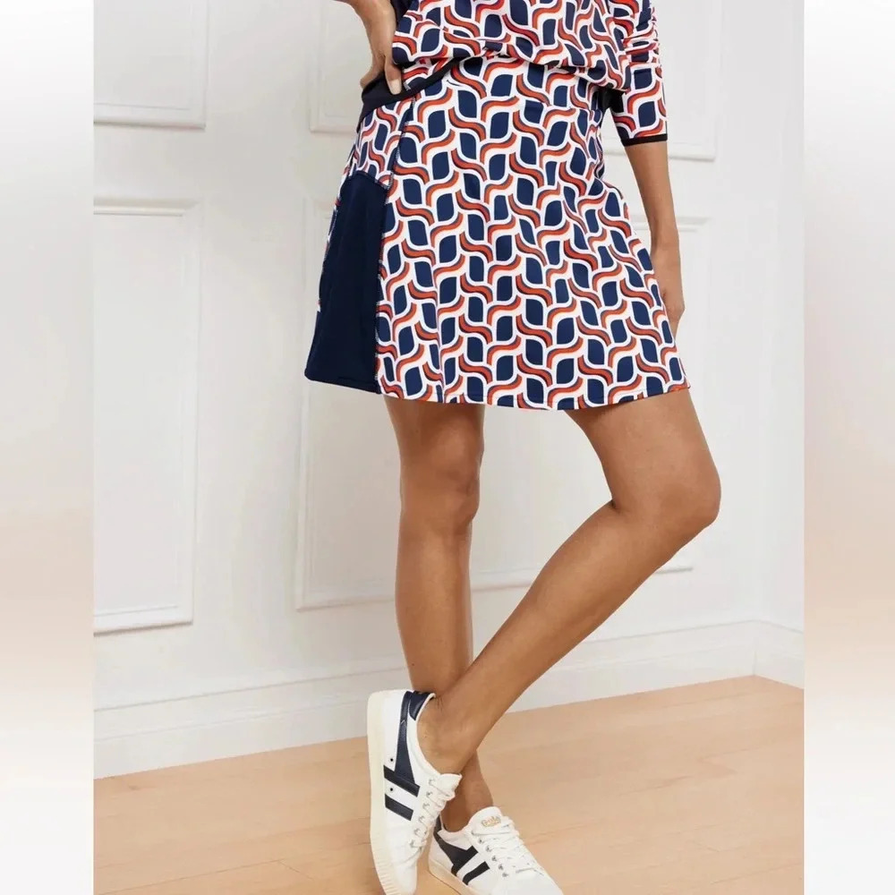 Talbots Performance Interlock Skort In Wavy Swirl… - image 3